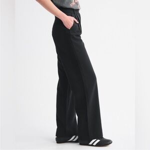 Abercrombie & Fitch Sloane Tailored Wide Leg Pants Black Size 27